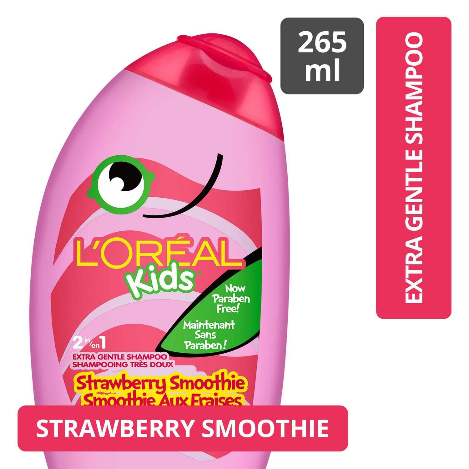 Loreal Kids 2in1 Shampoo Extra Gentle Strawberry Smoothie 265ml Blue - Baby Moo