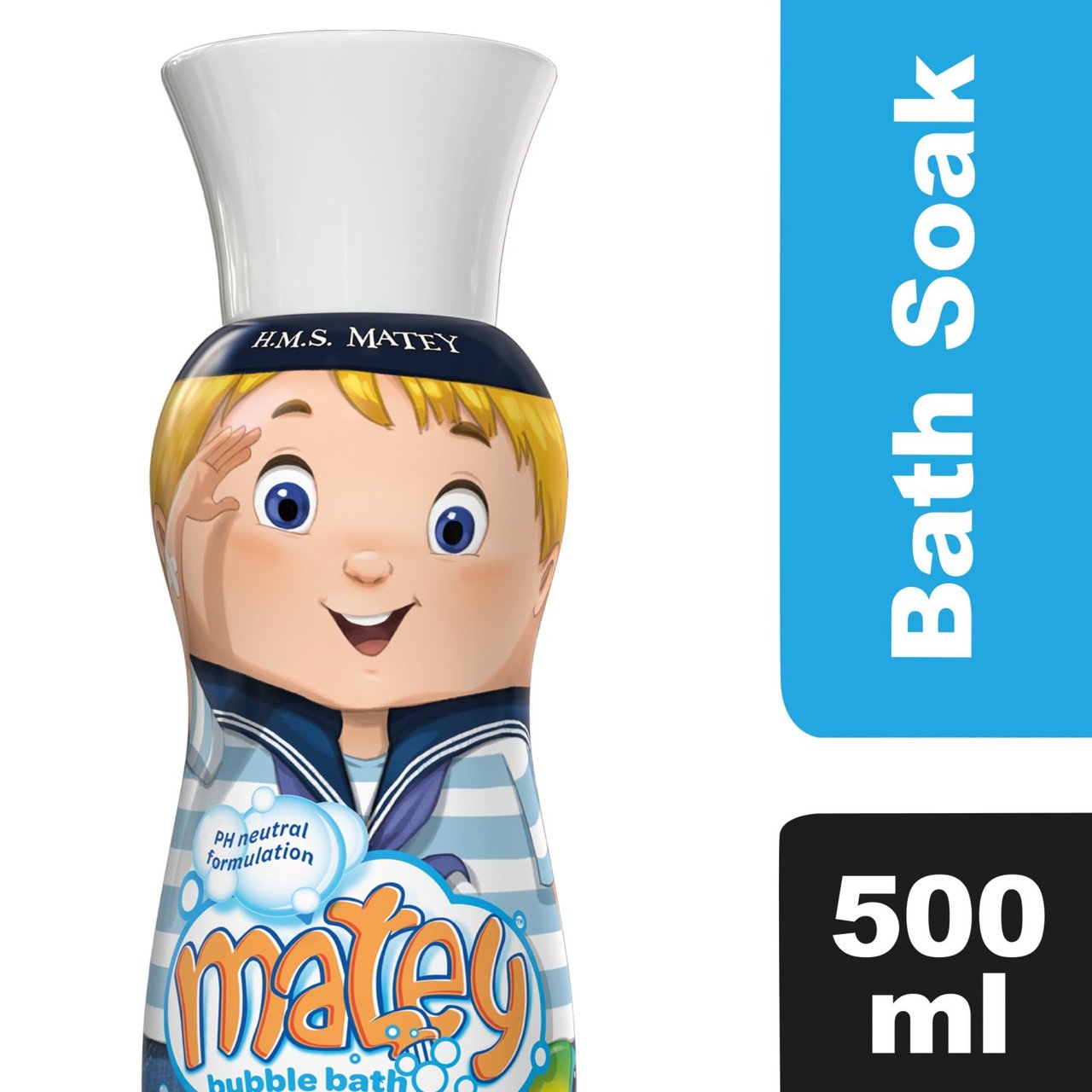 Matey Bubble Bath Adventurers Max Sailor White 30 Baths 500ml White - Baby Moo