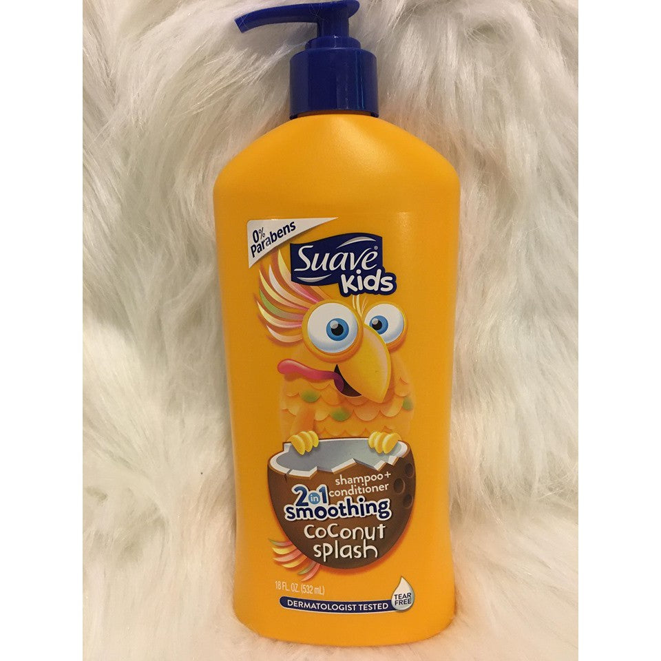 Suave Kids 2in1 Shampoo + Conditioner Smoothing Coconut Splash 532ml Orange - Baby Moo