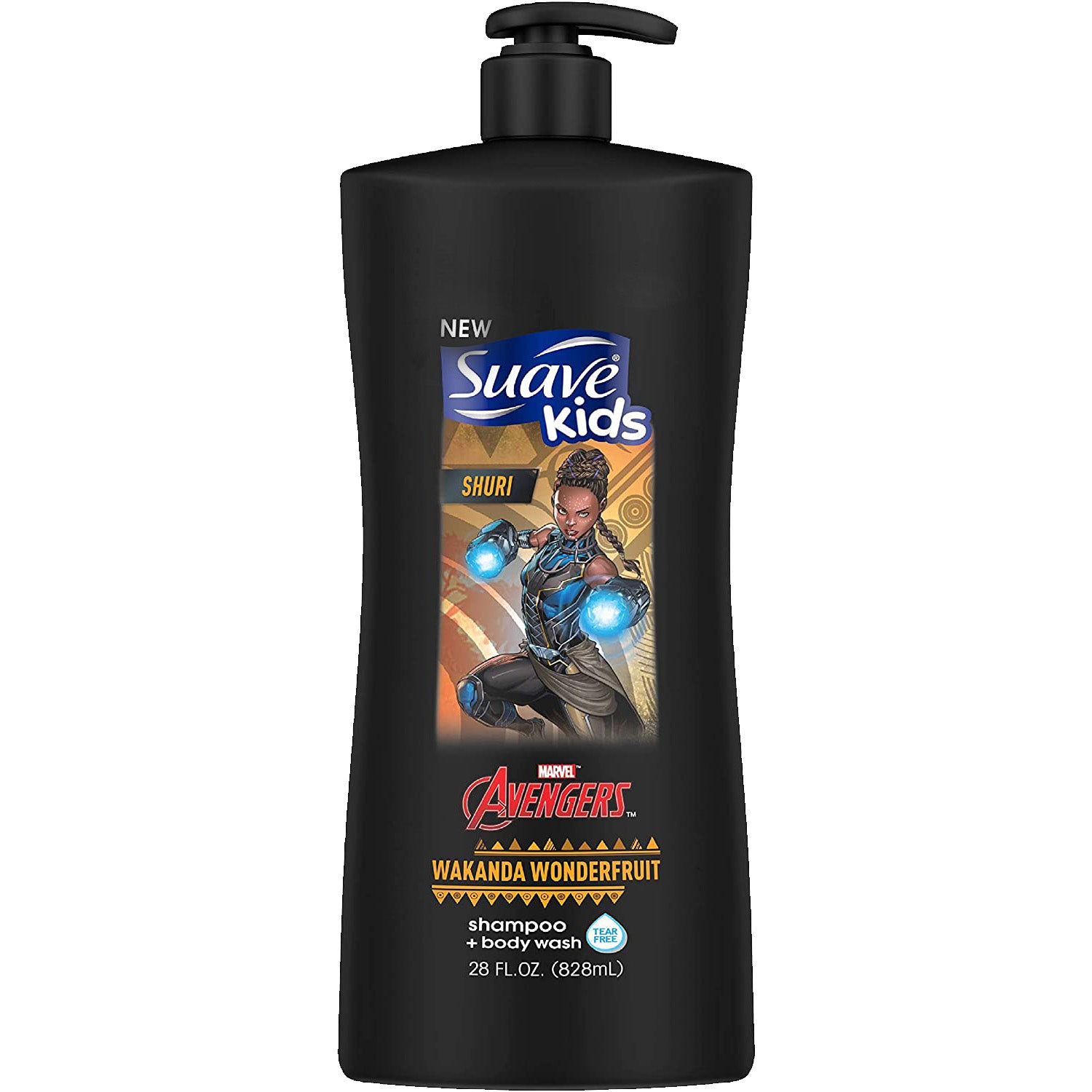 Suave Kids 2in1 Shampoo + Body Wash Avengers Shuri Wakanda Wonderfruit 828ml Black - Baby Moo