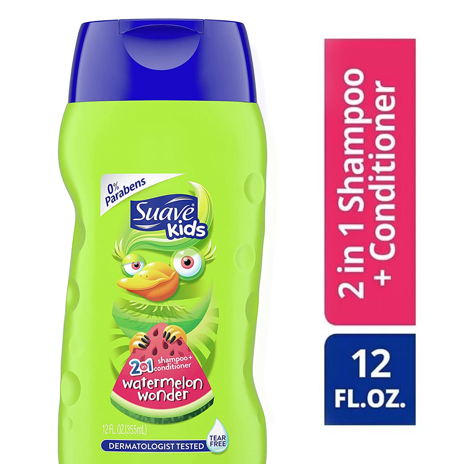 Suave Kids 2in1 Shampoo + Conditioner Watermelon Wonder 355ml Green - Baby Moo