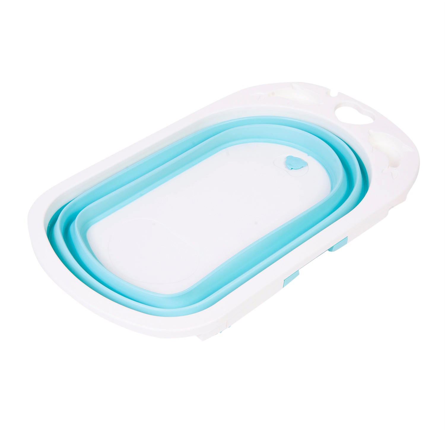 Portable Folding Bath Tub With Drain Plug Blue - Baby Moo