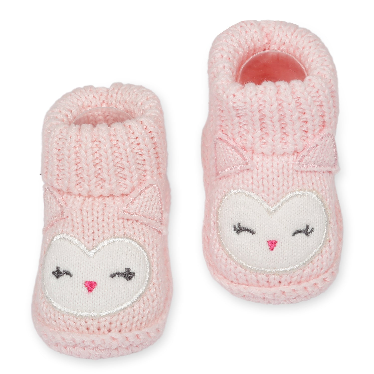 Blushing Newborn Crochet Socks Booties - Pink - Baby Moo