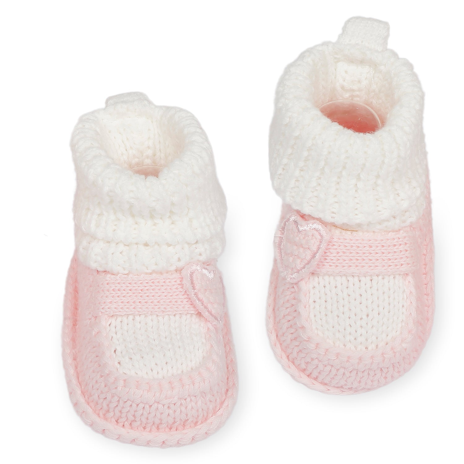 Sweetheart Newborn Crochet Socks Booties - Pink