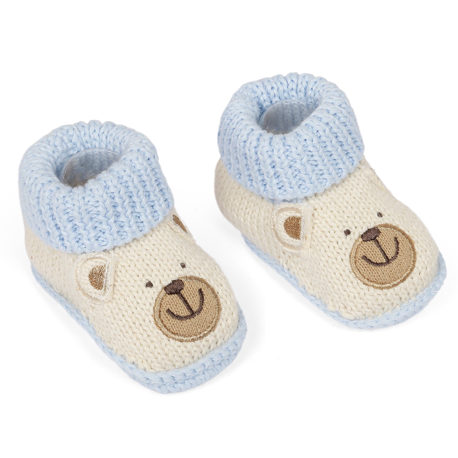 Cute Bear Newborn Crochet Socks Booties - Multicolour - Baby Moo