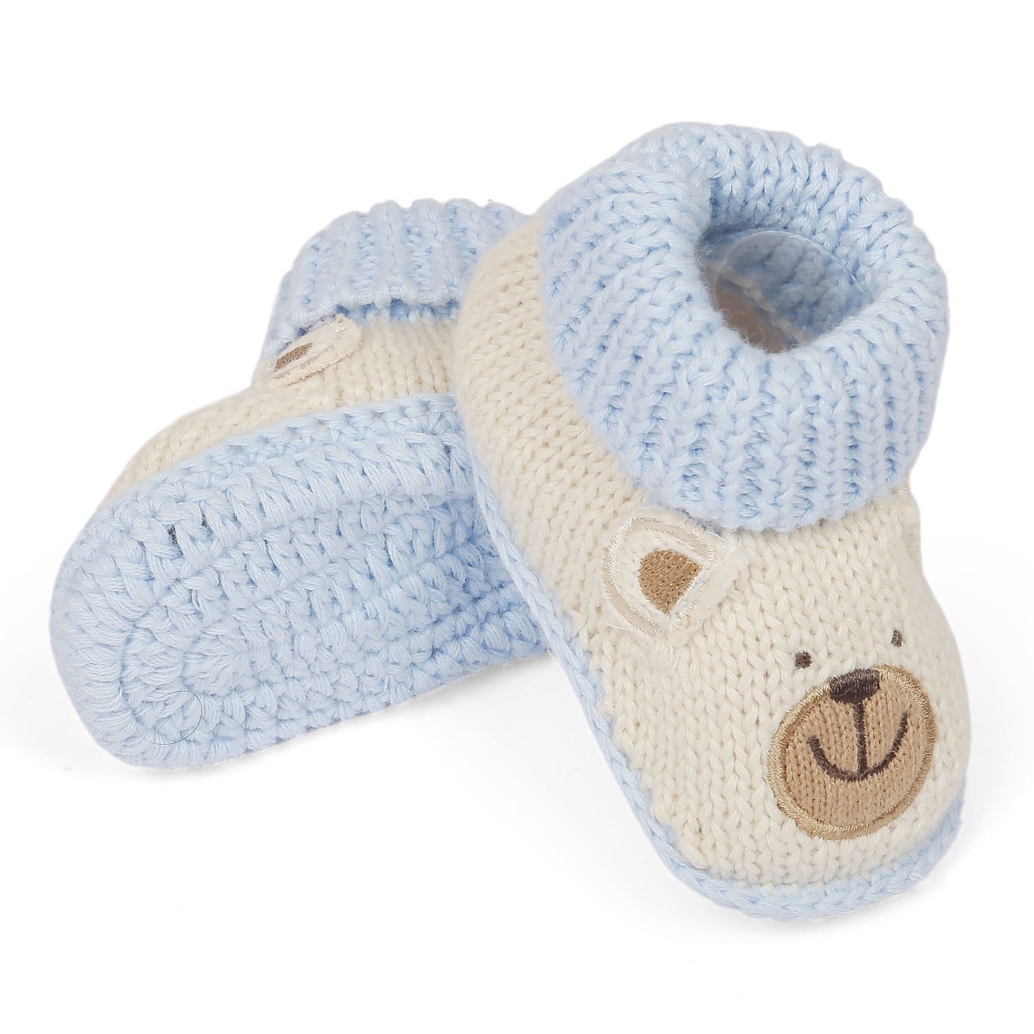 Cute Bear Newborn Crochet Socks Booties - Multicolour - Baby Moo
