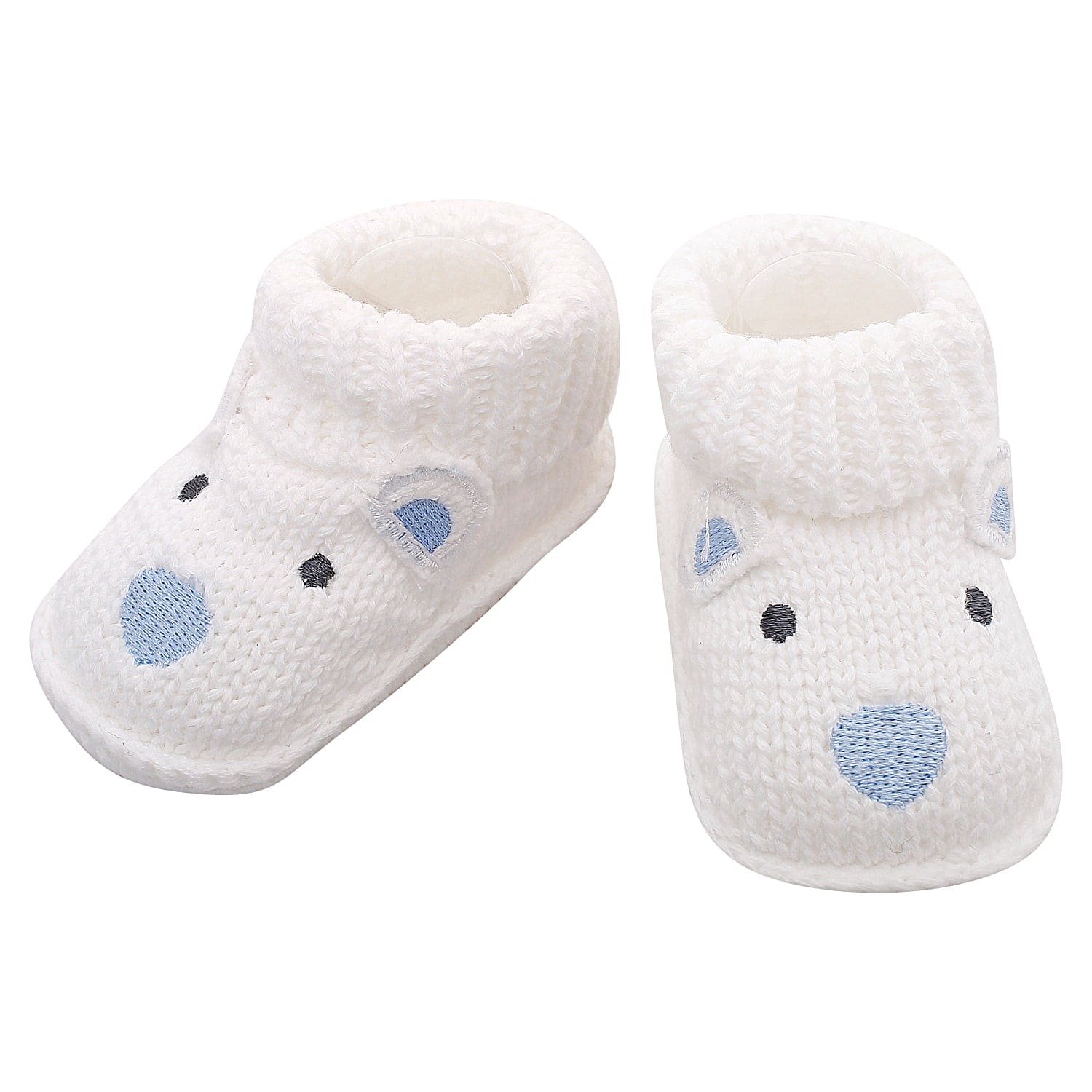 Polar Bear White Socks Booties - Baby Moo