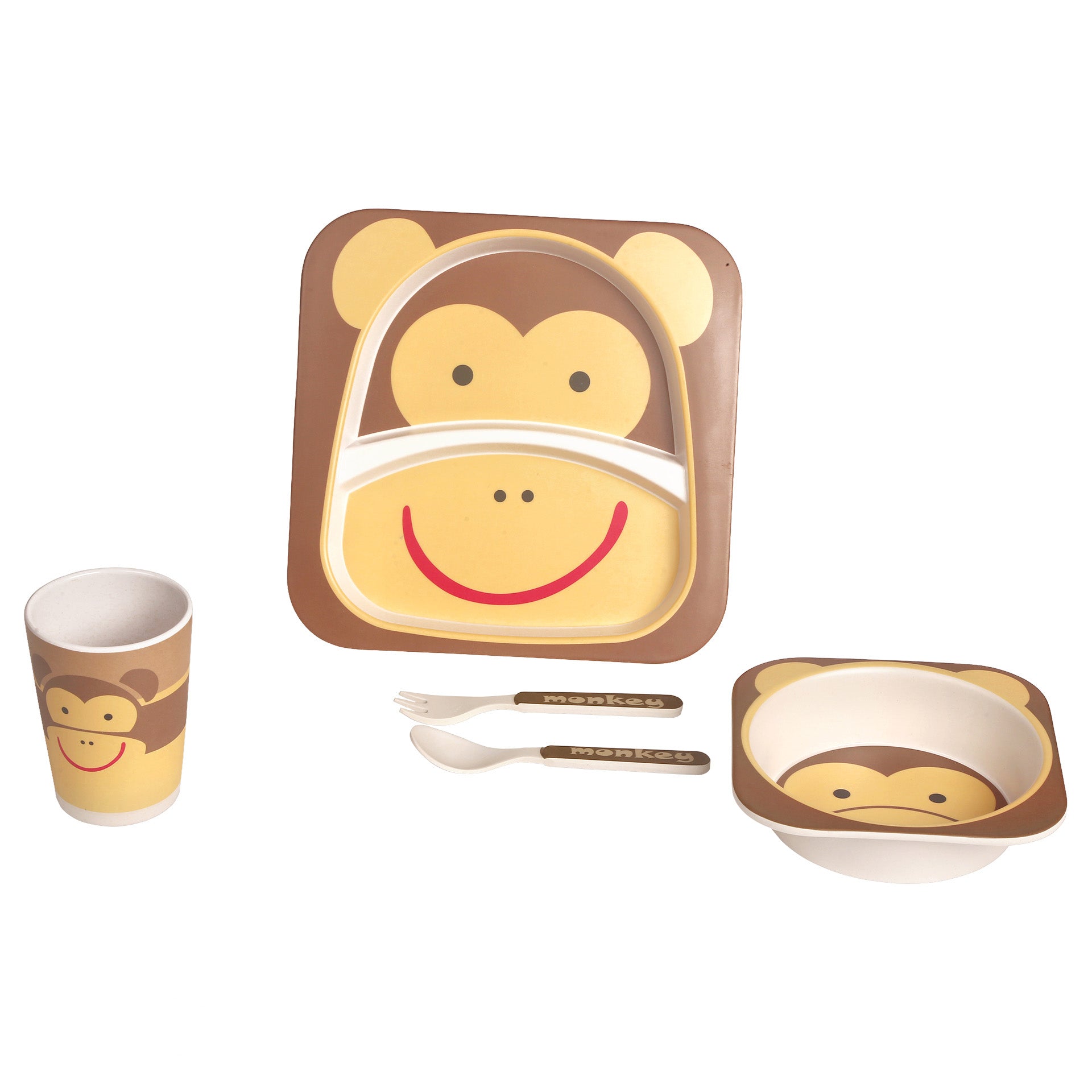 Monkey Cream Bamboo Fiber Dinner Set Large