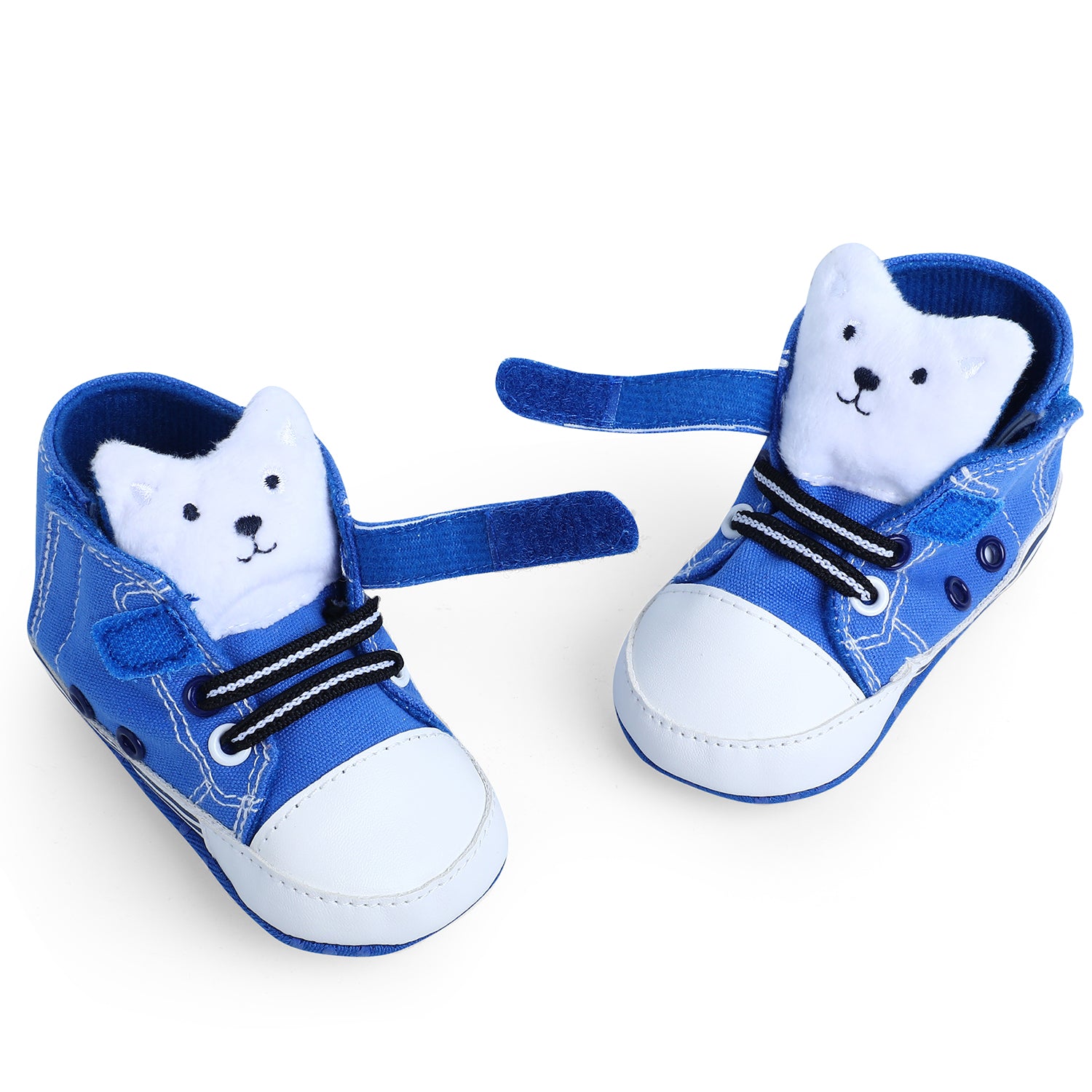My Buddy Bear Cute And Stylish Comfy Velcro Booties - Blue - Baby Moo