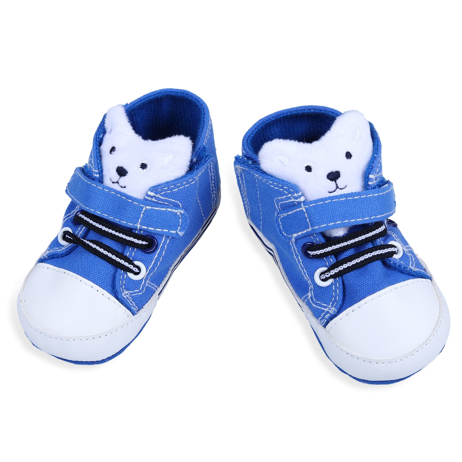 My Buddy Bear Cute And Stylish Comfy Velcro Booties - Blue - Baby Moo