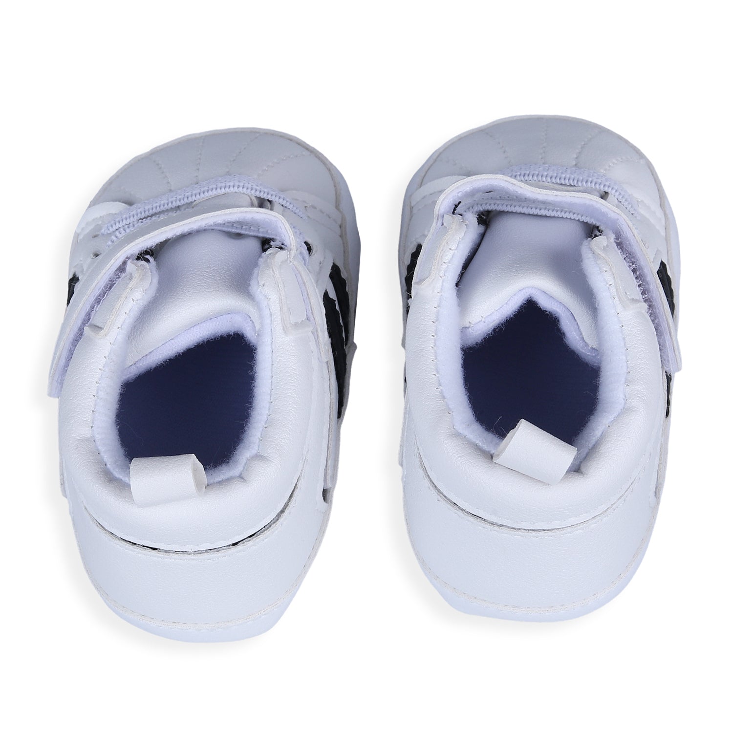 Classic Stripes Comfortable And Breathable Anti-Slip Sneaker Shoes - White - Baby Moo
