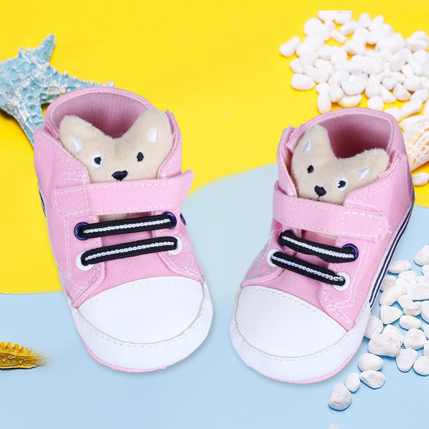 My Buddy Bear Cute And Stylish Comfy Booties - Pink - Baby Moo