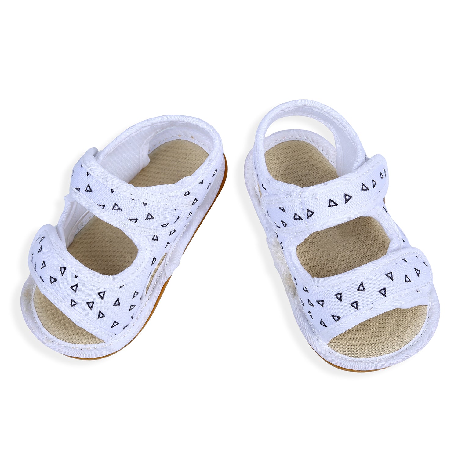 Triangle Comfortable Anti-skid Floater Sandals - White - Baby Moo