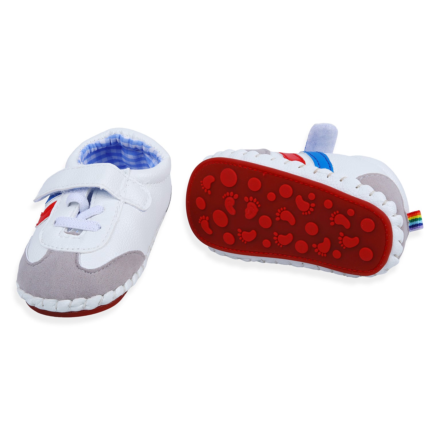 Velcro Colour Blocked Casual Anti-Skid Shoes - Multicolour - Baby Moo