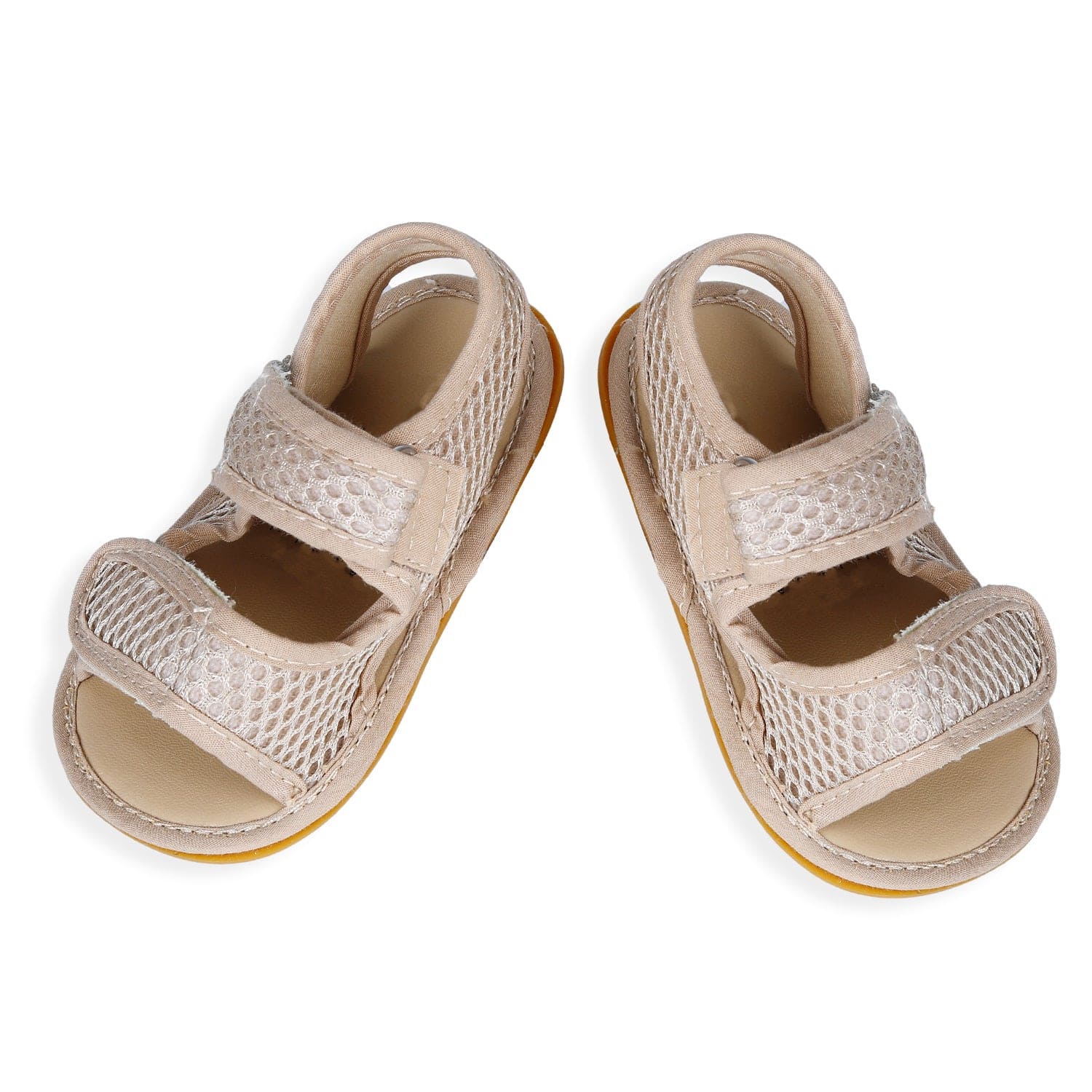 Solid Hookloop Comfortable Anti-skid Floater Sandals - Beige - Baby Moo