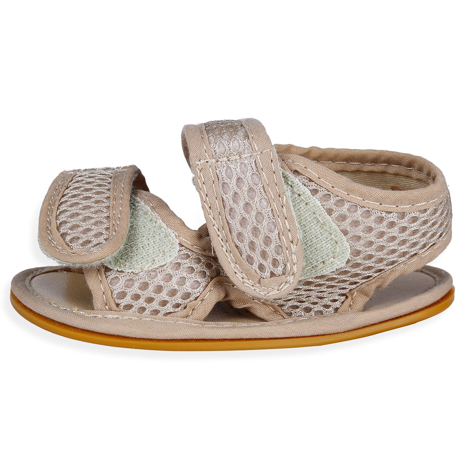 Solid Hookloop Comfortable Anti-skid Floater Sandals - Beige - Baby Moo