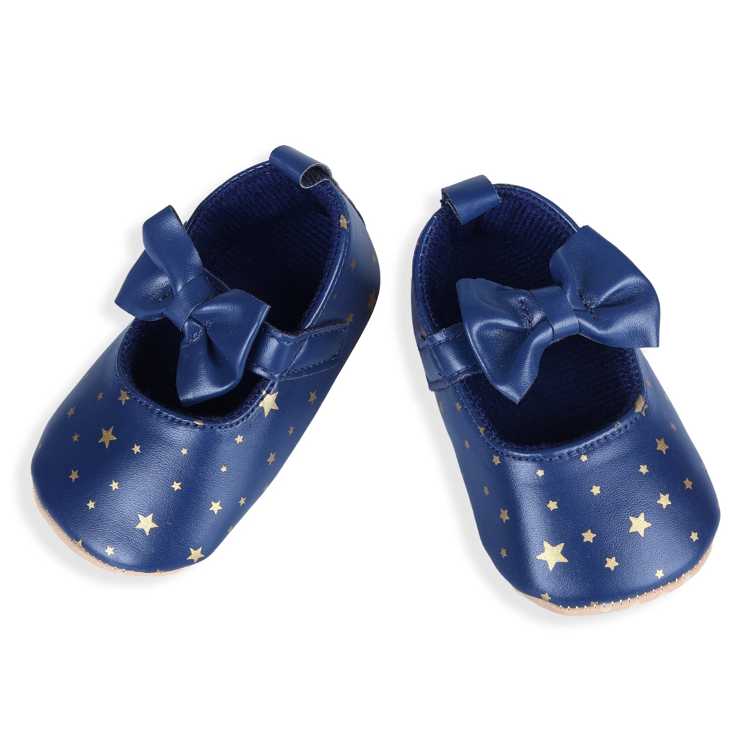 Star Premium Girls Soft Anti-Slip Ballerina Shoes - Navy Blue - Baby Moo