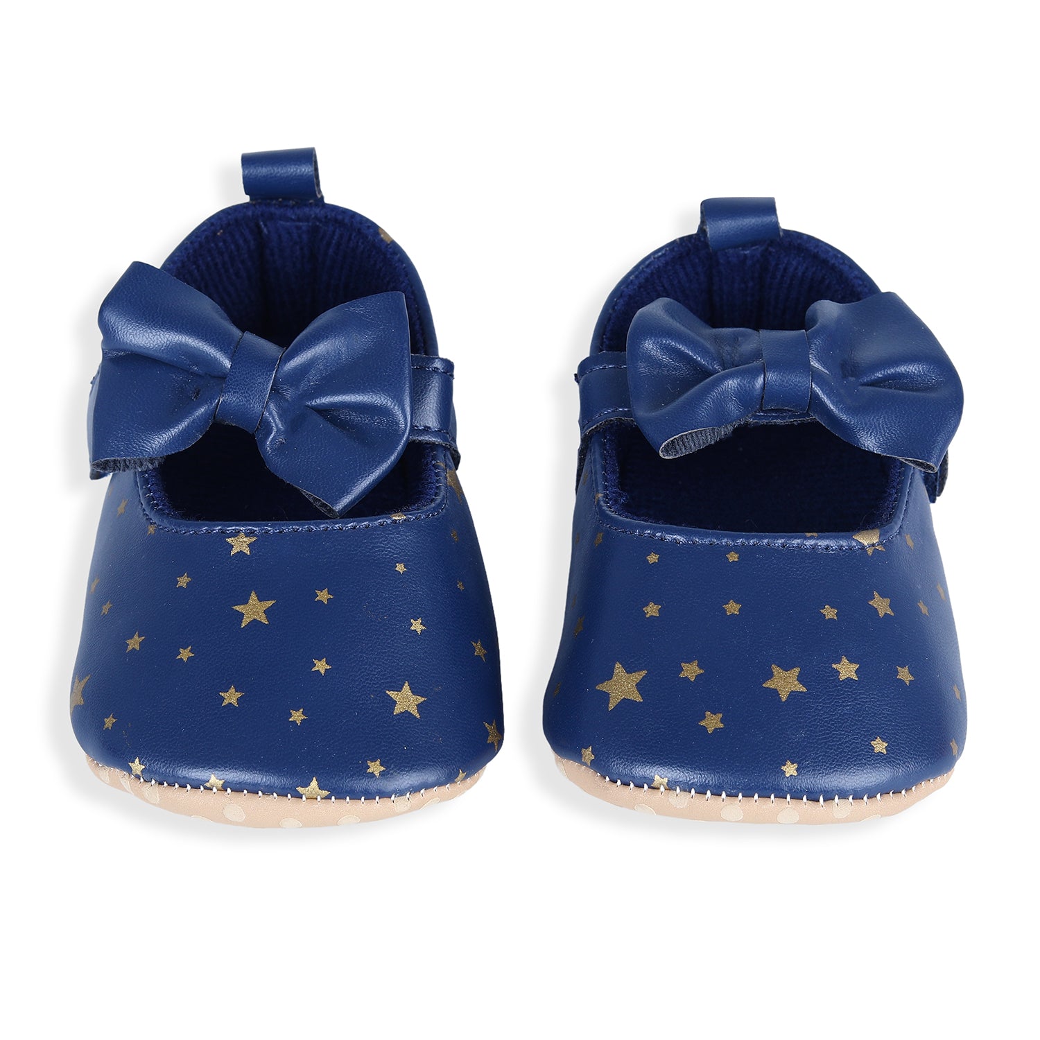Star Premium Girls Soft Anti-Slip Ballerina Shoes - Navy Blue - Baby Moo