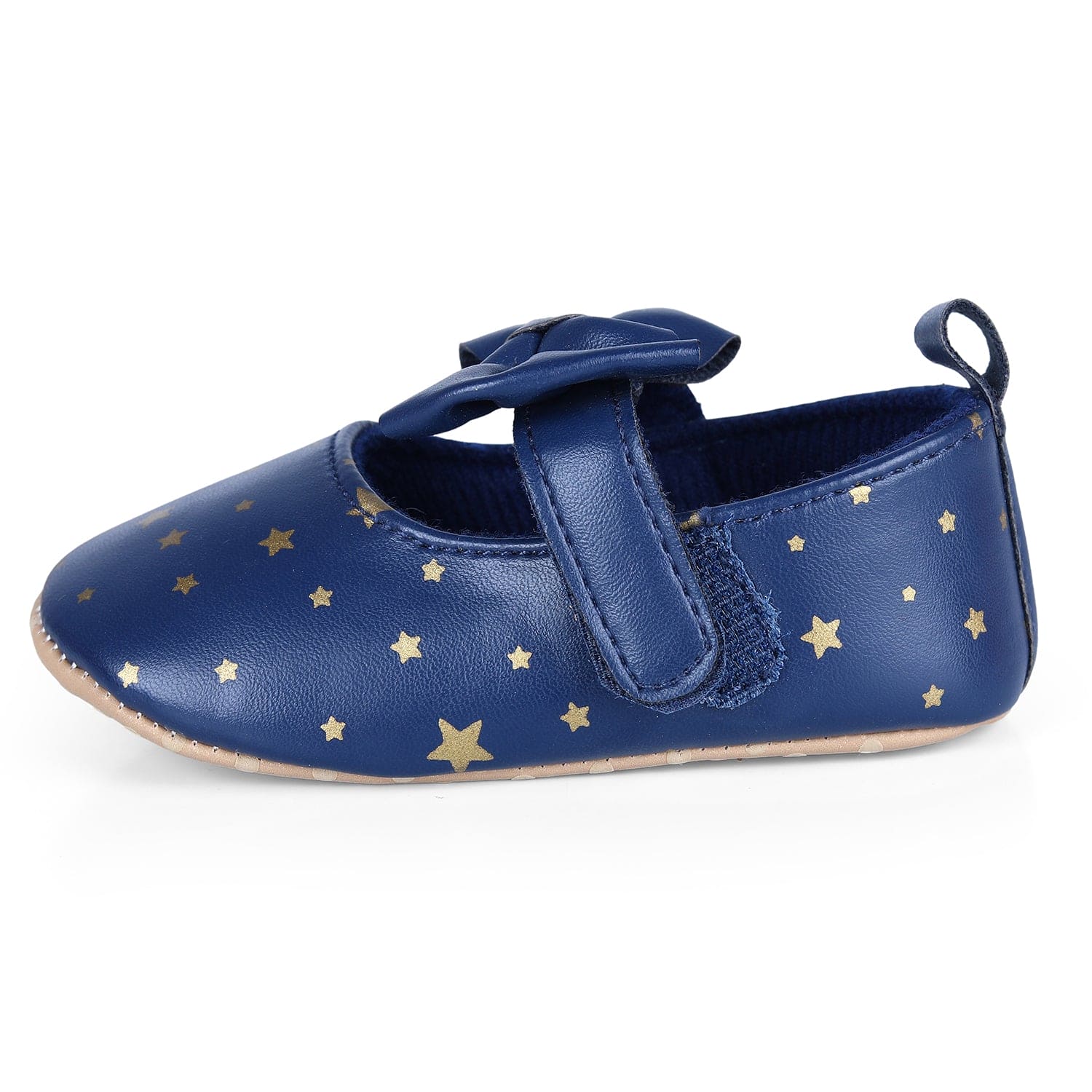 Star Premium Girls Soft Anti Slip Ballerina Shoes Navy Blue