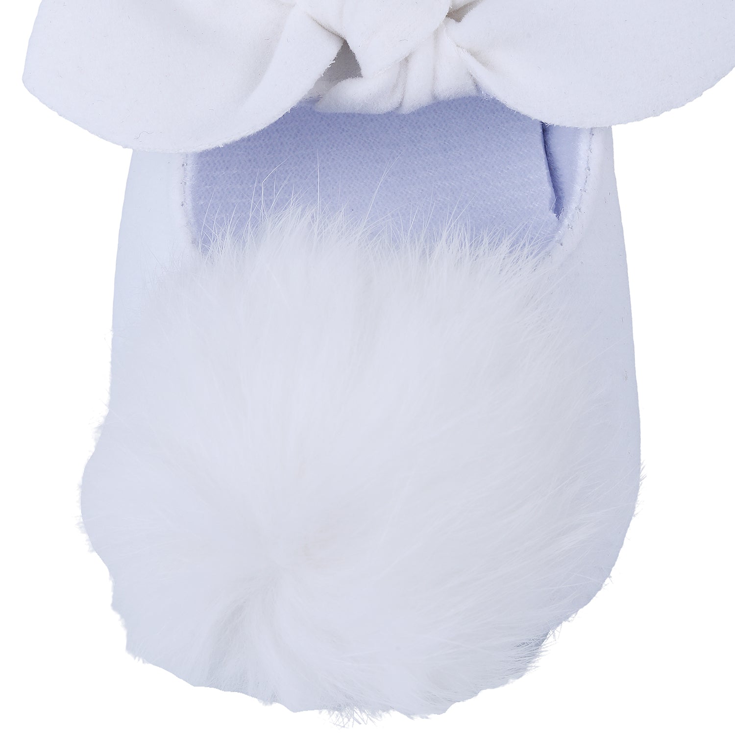 Fur Bowknot Angel Premium Girls Anti-Slip Ballerina Booties - White - Baby Moo