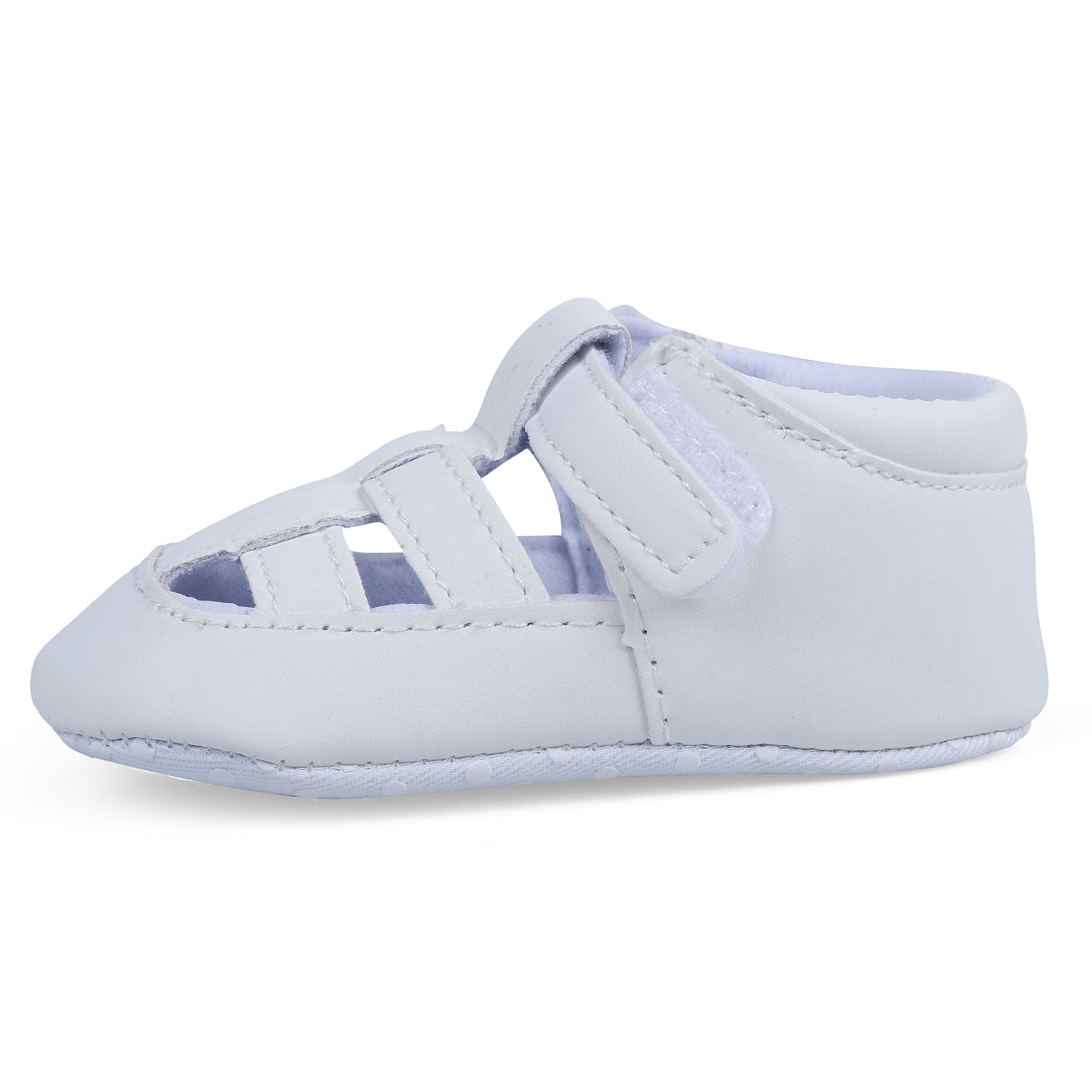 Velcro Hook-Loop Premium Anti-Slip Sandal Booties - White - Baby Moo
