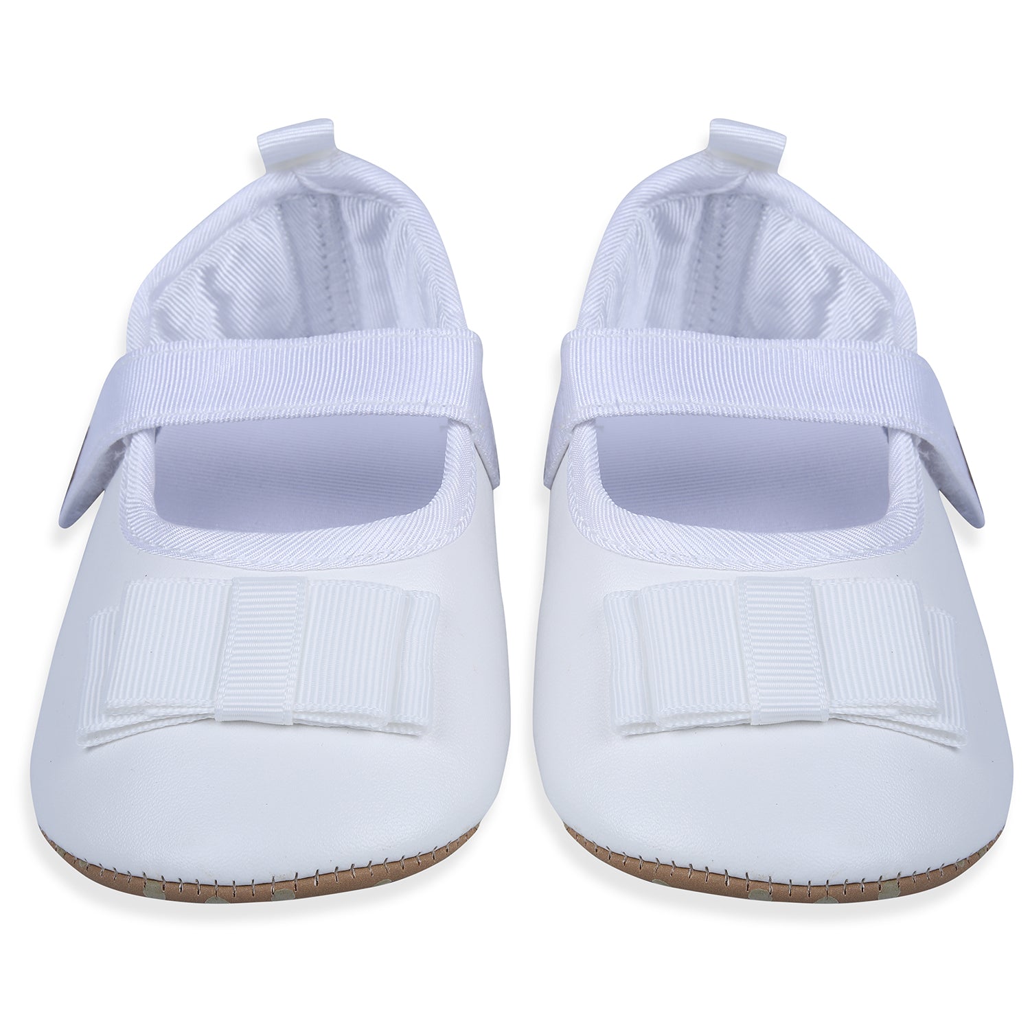 Bow Premium Girls Anti-Slip Ballerina Shoes - White - Baby Moo