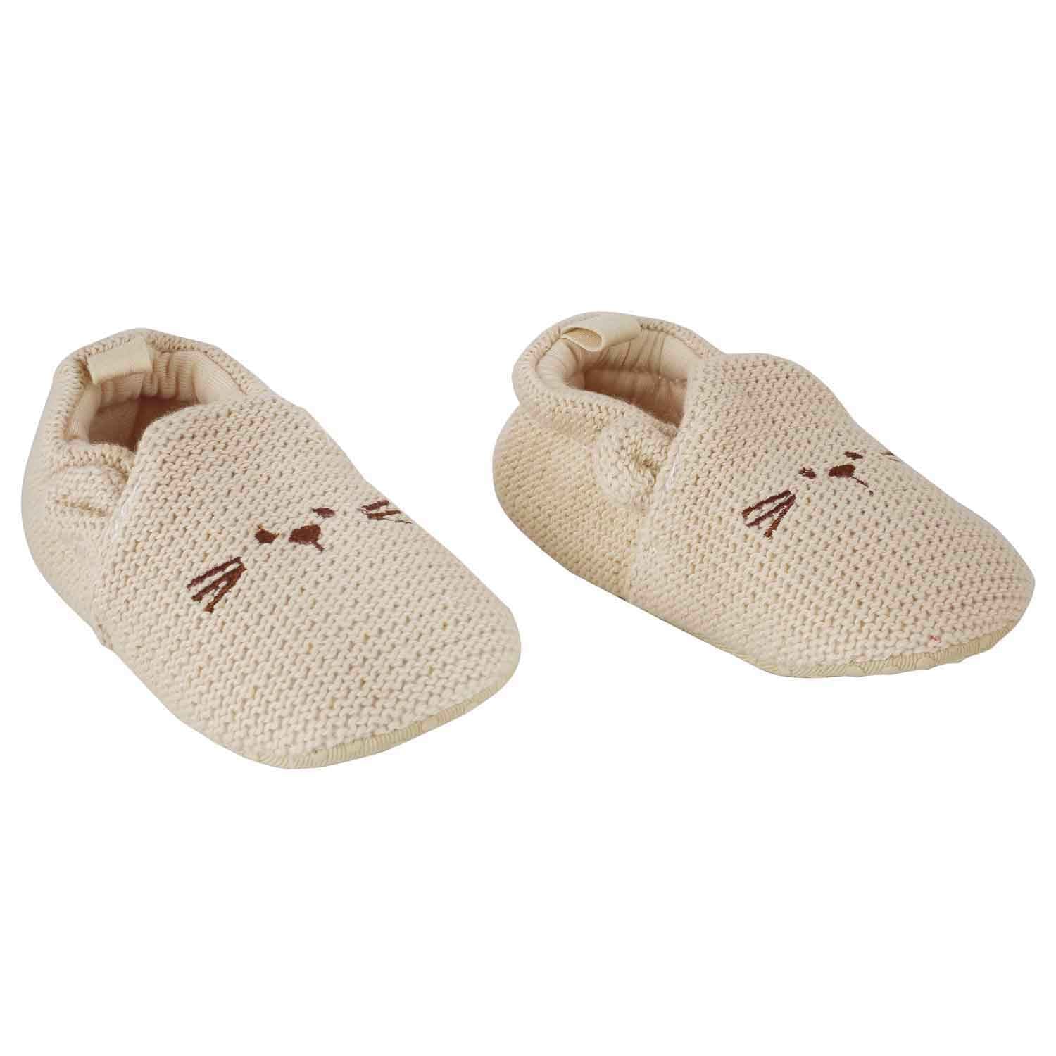 Knitted Brown Casual Booties - Baby Moo
