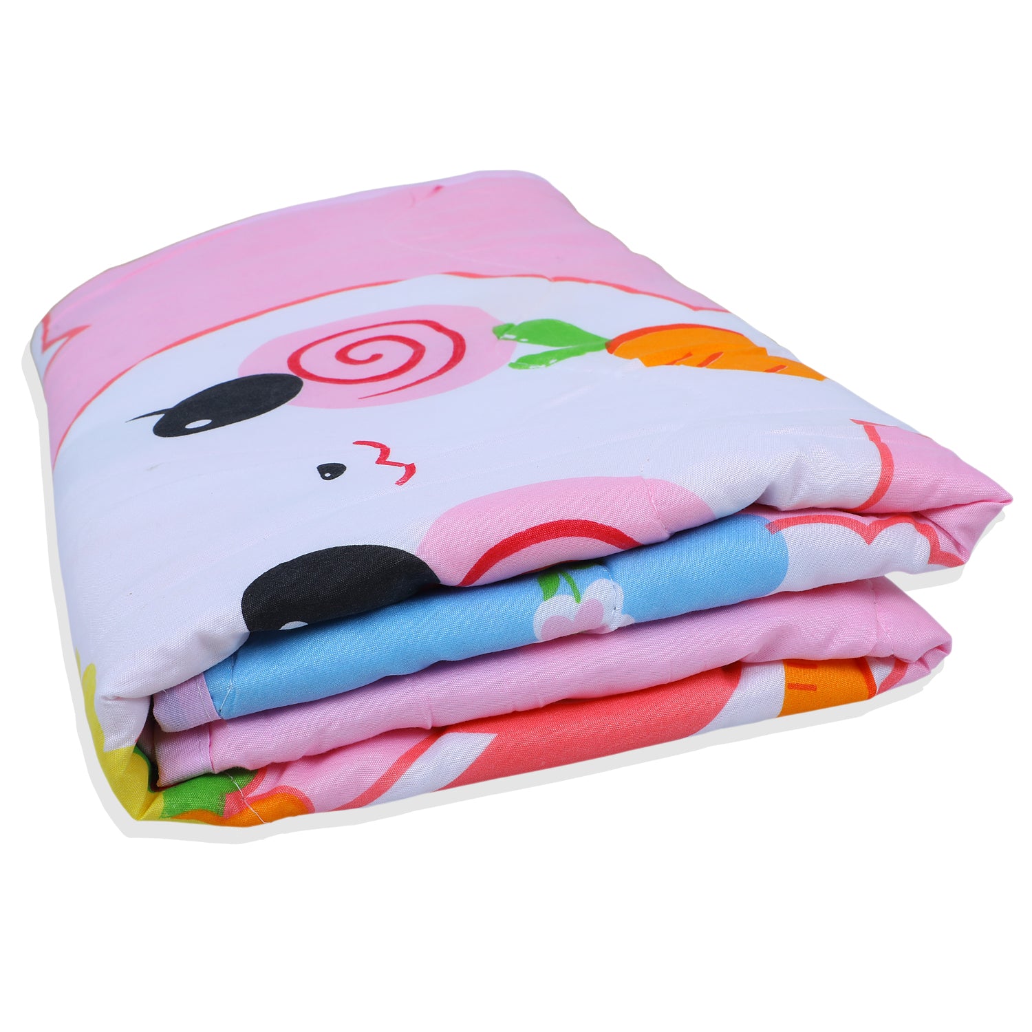 Baby Moo Hungry Bunny Soft Quilted Premium Reversible Blanket - Pink - Baby Moo