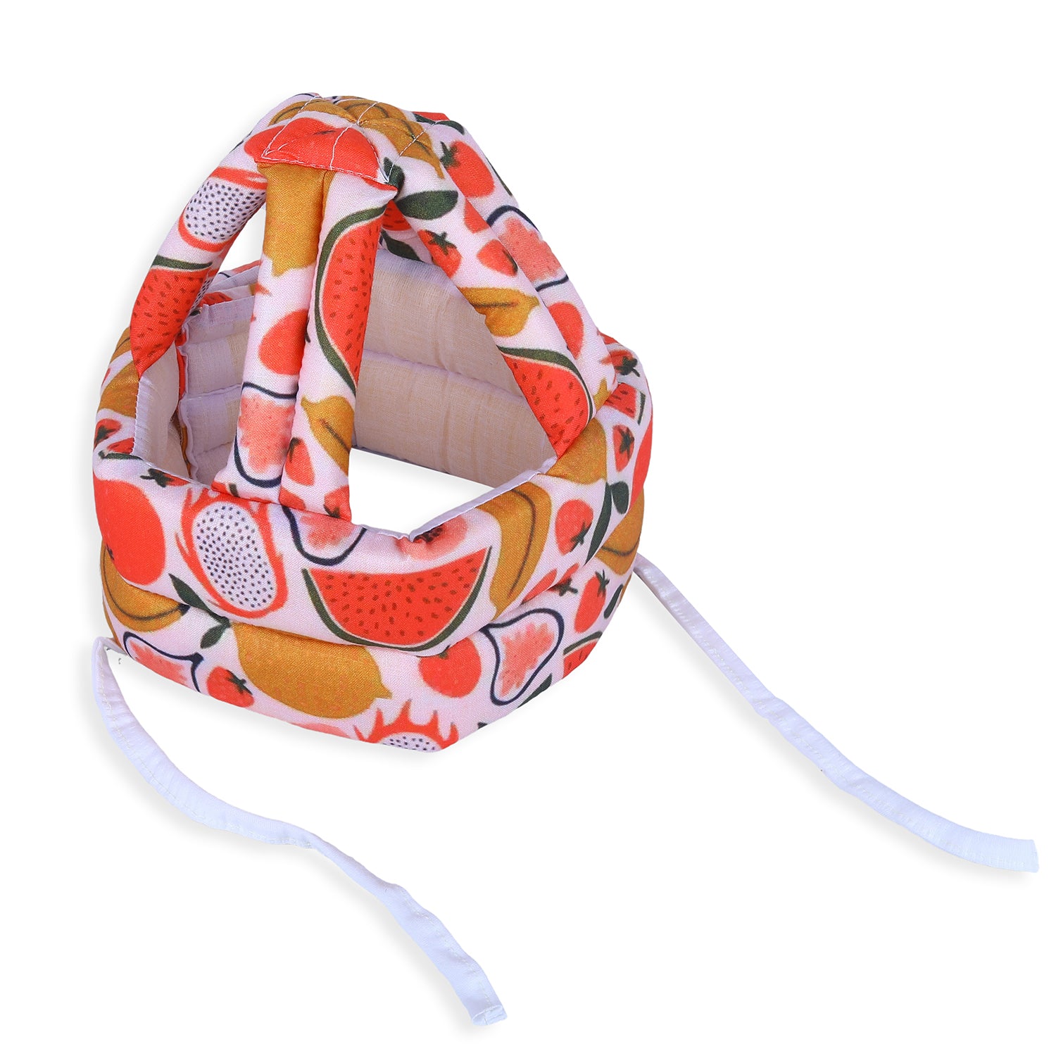 Baby Moo Fruity Fun Head Protection Adjustable Cushioned Safety Helmet - Orange - Baby Moo