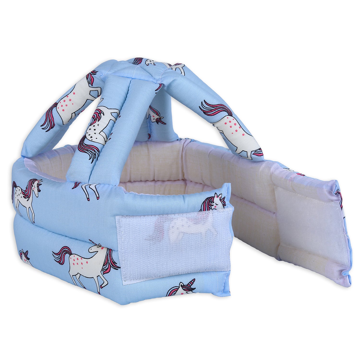 Baby Moo Unicorn Head Protection Adjustable Cushioned Safety Helmet - Blue - Baby Moo