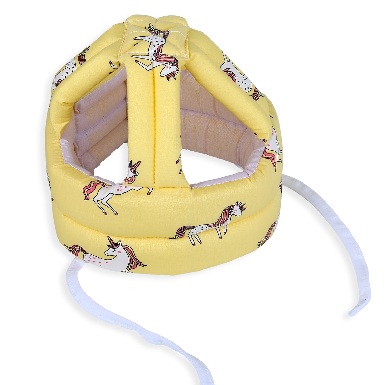 Baby Moo Unicorn Head Protection Adjustable Cushioned Safety Helmet - Yellow - Baby Moo