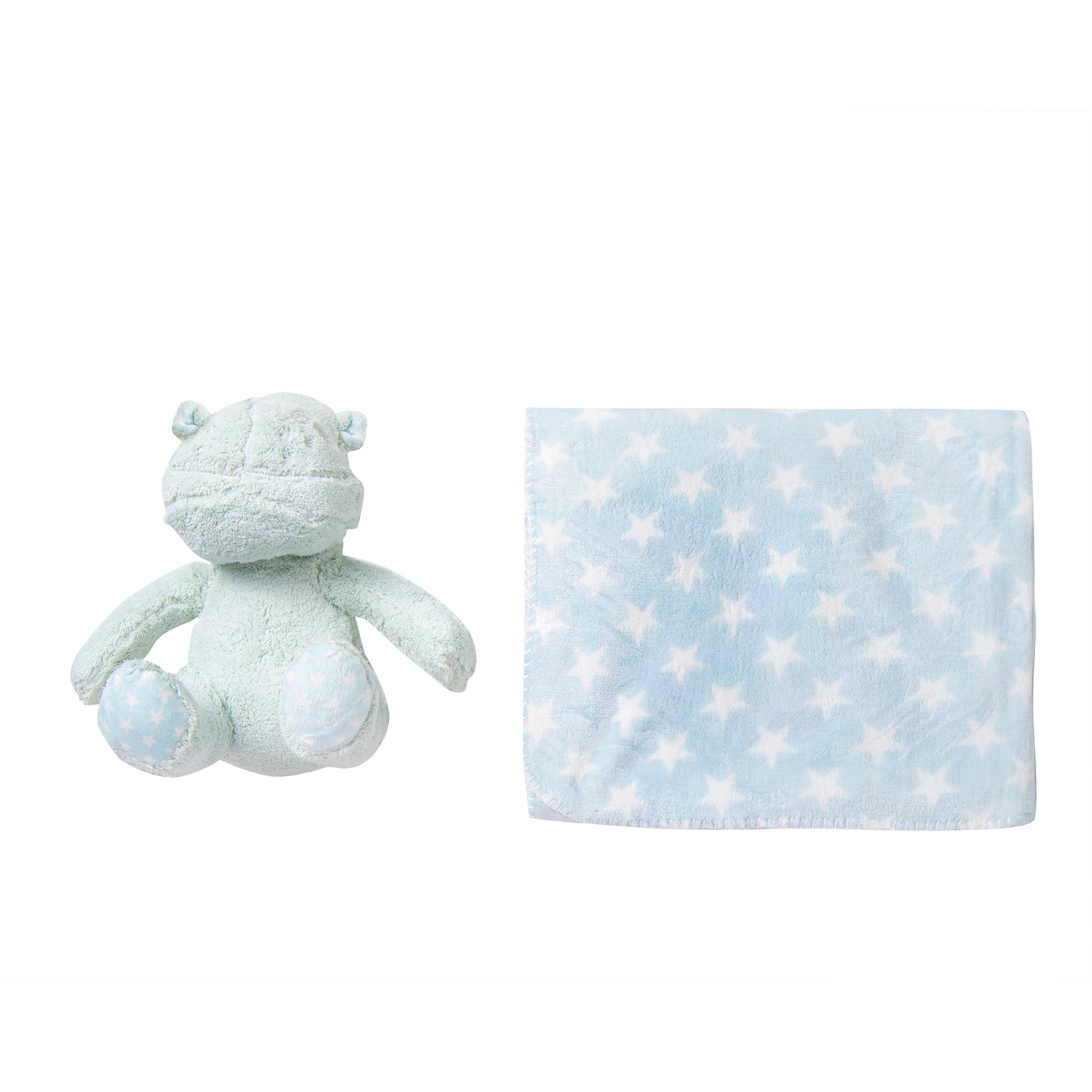 Animal Soft Cozy Plush Toy Blanket Blue - Baby Moo