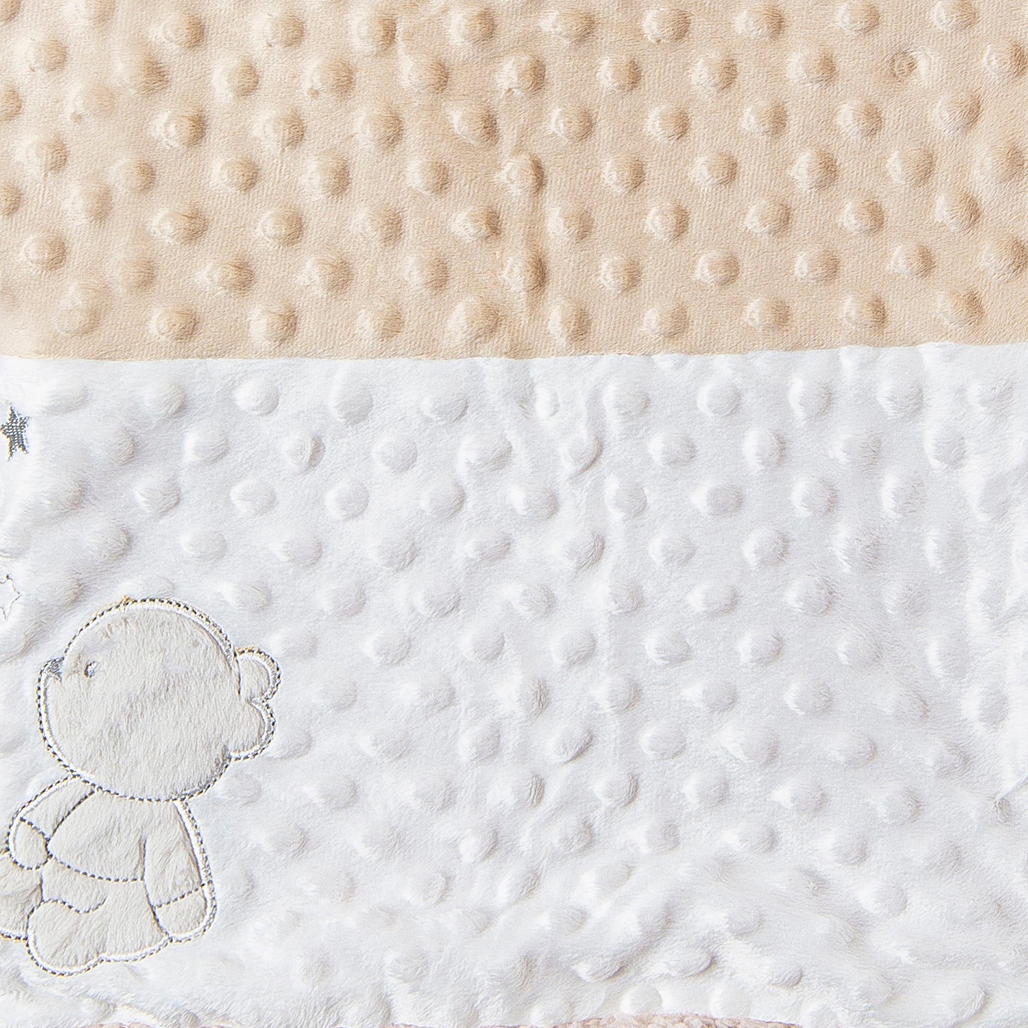 Best Friends Soft Reversible Bubble Blanket Beige - Baby Moo