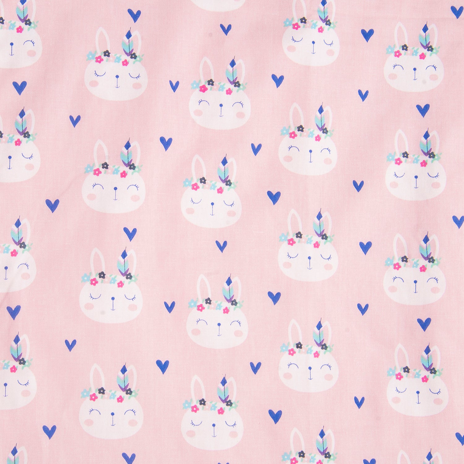 Floral Bunny Cozy Reversible Bubble Blanket Peach - Baby Moo