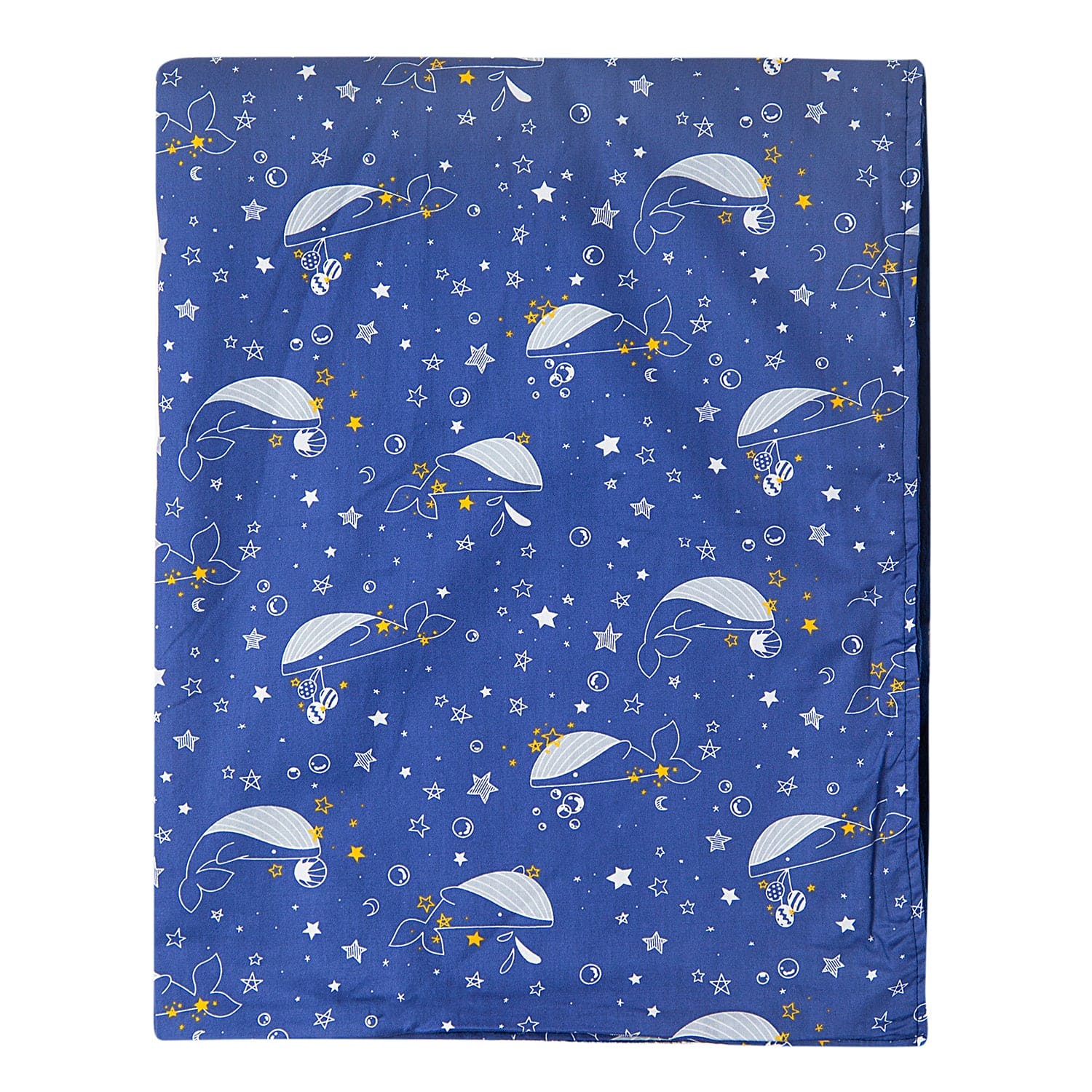 Fun With Whales Cozy Reversible Bubble Blanket Blue - Baby Moo