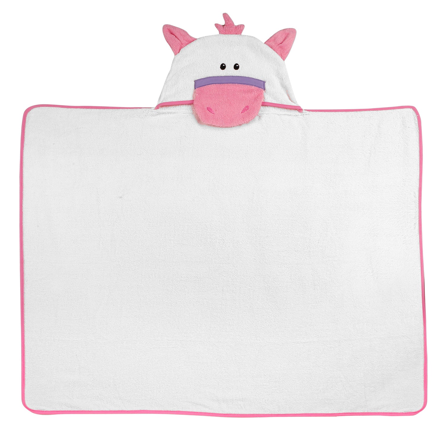 Cute Pink Hooded Towel - Baby Moo