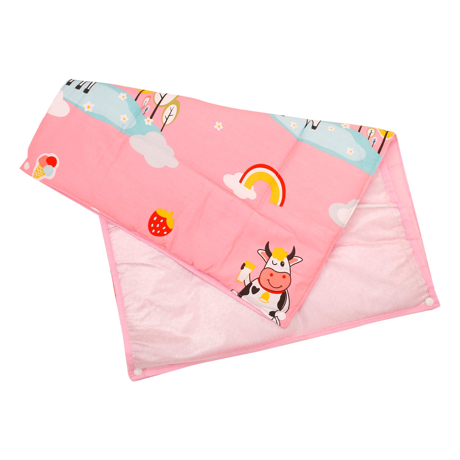 Waterproof Changing Sheet Set Milkaholic Peach - Baby Moo