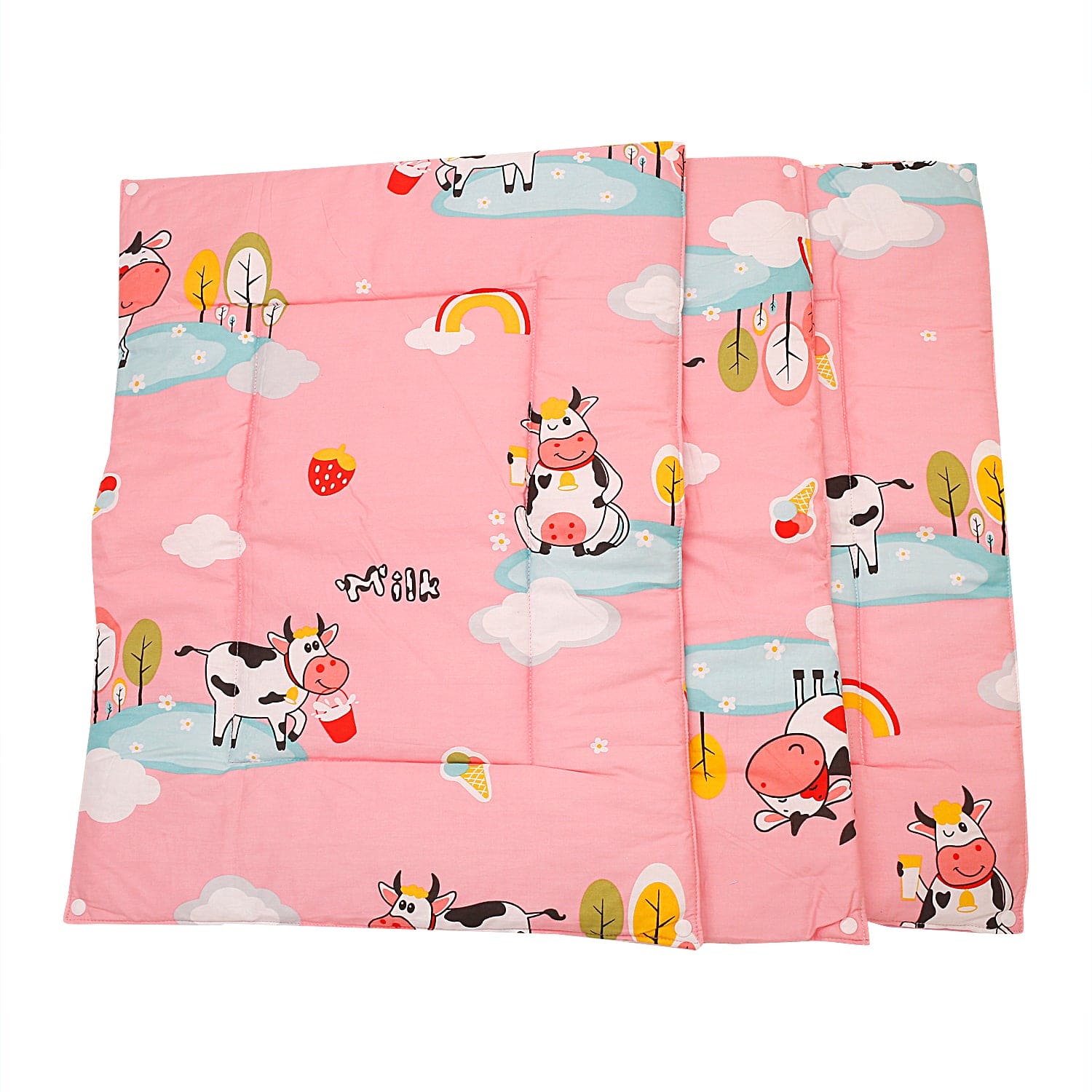 Waterproof Changing Sheet Set Milkaholic Peach - Baby Moo