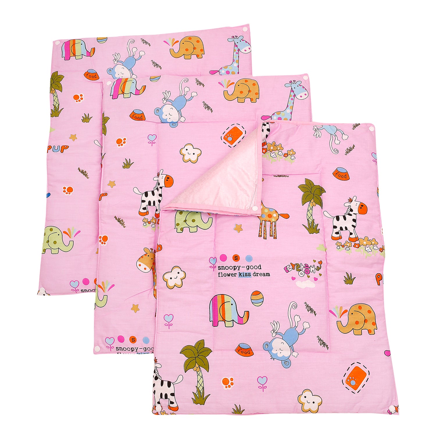 Waterproof Changing Sheet Set Savanna Ooh Na Na Pink - Baby Moo