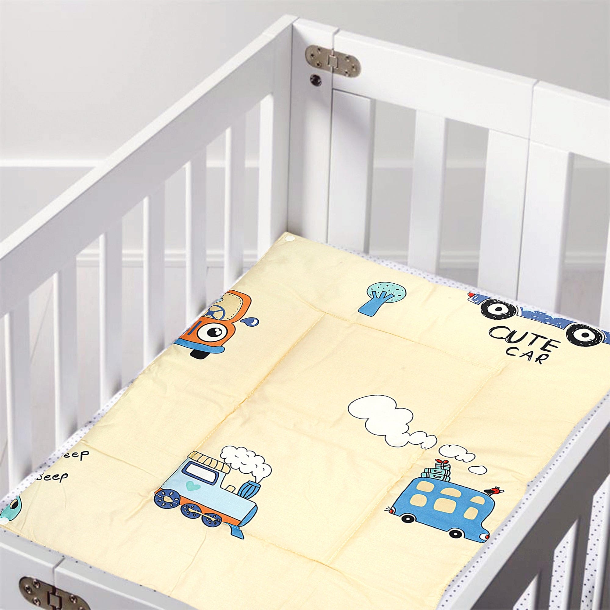 Waterproof Changing Sheet Set Vintage Ride Yellow - Baby Moo