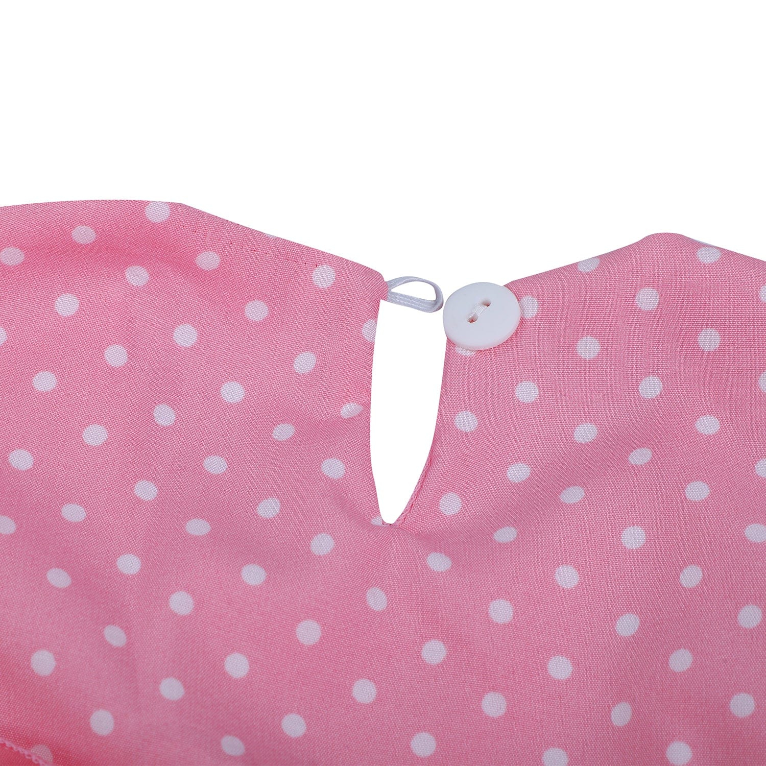 Baby Moo Polka Dot With Pearl And Bow Detail Frilly Layered Party Dress - Pink
