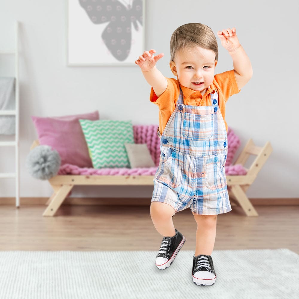 Classic Black Baby Sneakers - Baby Moo