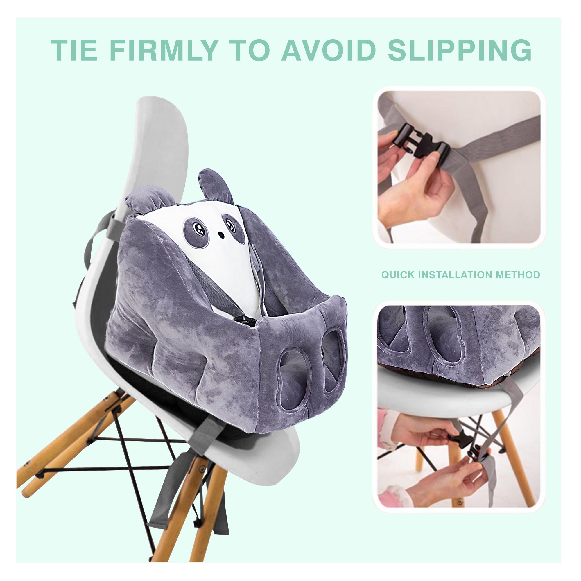 Panda Grey Multifunctional Dining Chair - Baby Moo