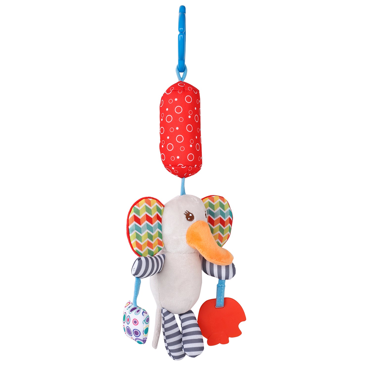 Elephant Grey Hanging Toy / Wind Chime With Teether - Baby Moo