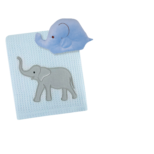 Snoozing Elephant Blanket And Pillow Gift Set - Baby Moo