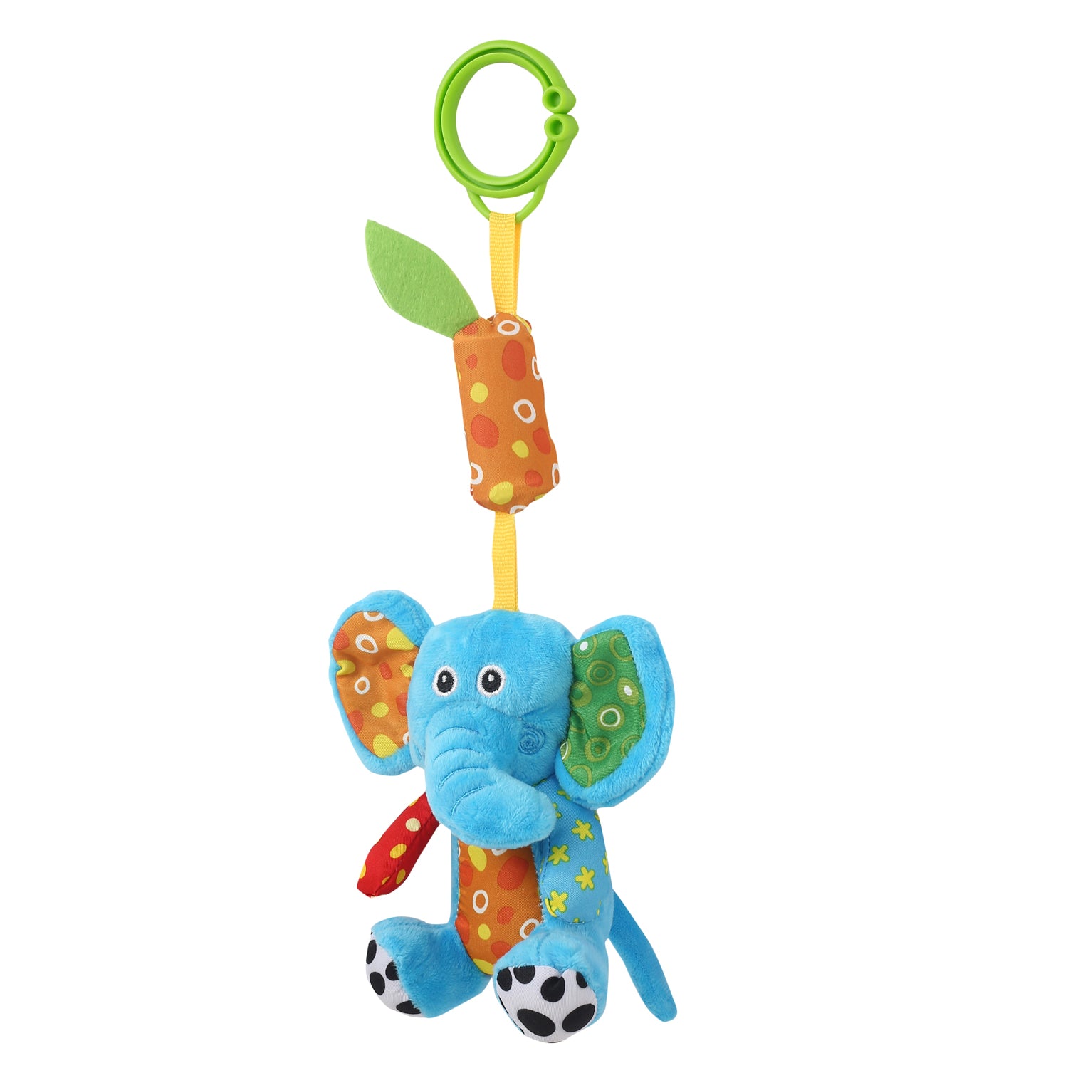 Smiley Elephant Blue Hanging Musical Toy - Baby Moo