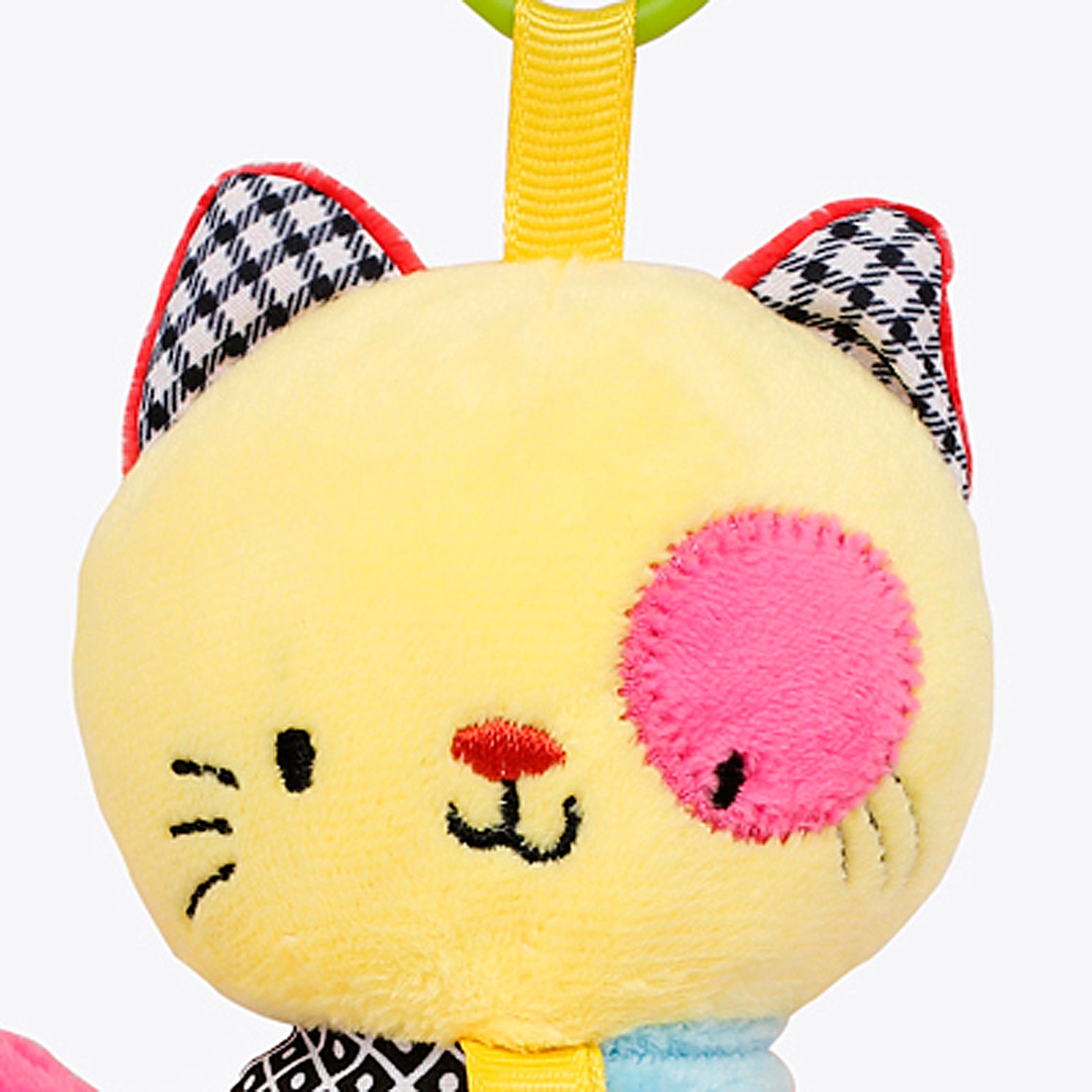 Mr. Patches Yellow Hanging Toy With Teether - Baby Moo