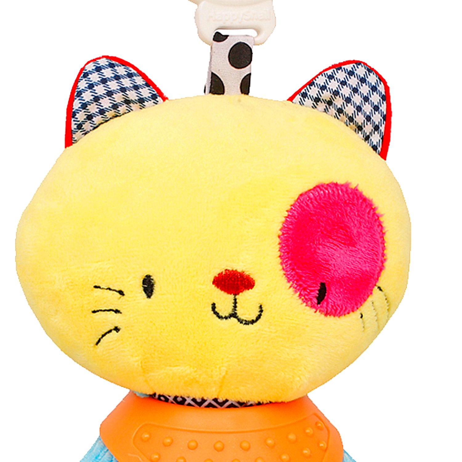 Mr. Patches Yellow Premium Hanging Toy With Teether - Baby Moo