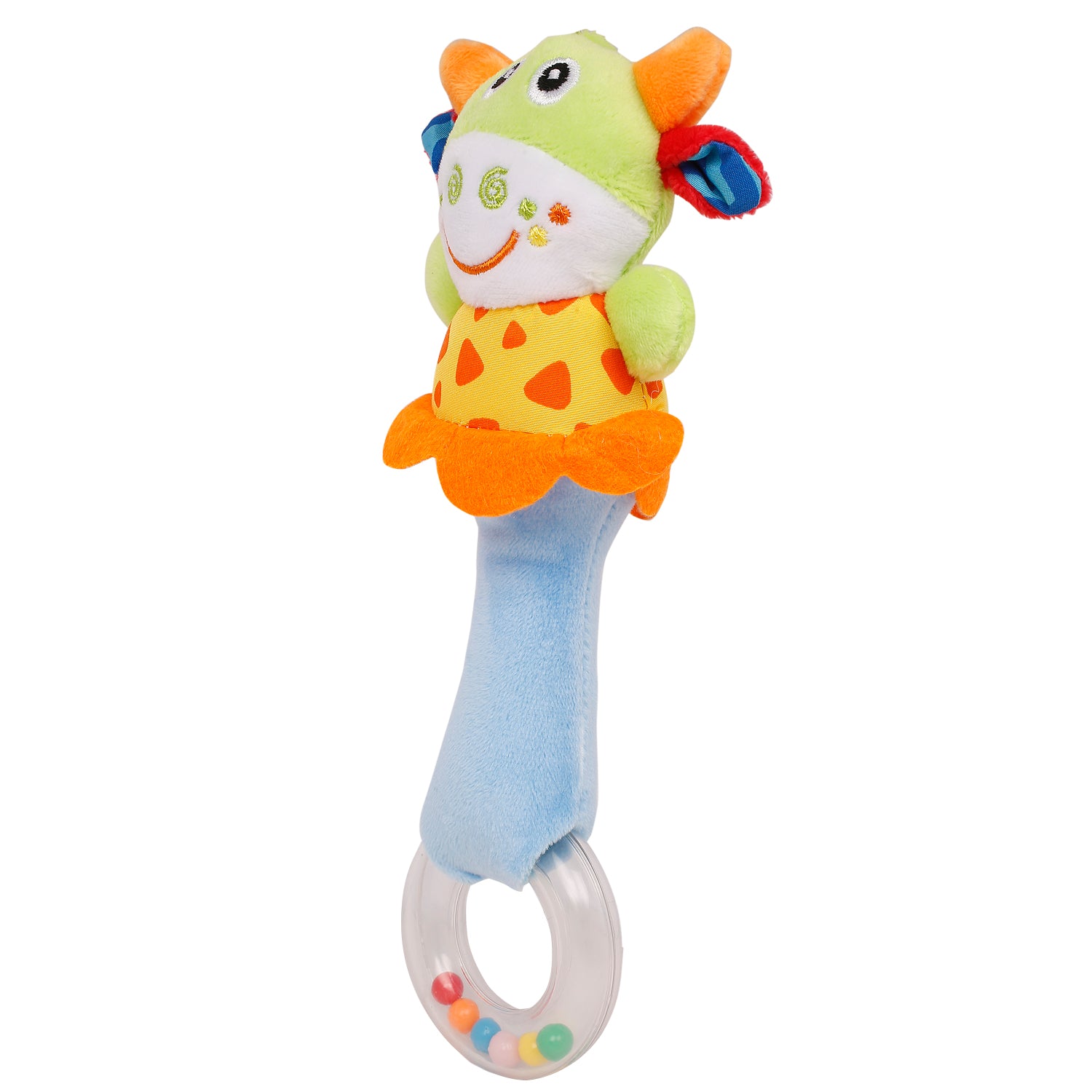 Happy Giraffe Blue Rattle - Baby Moo