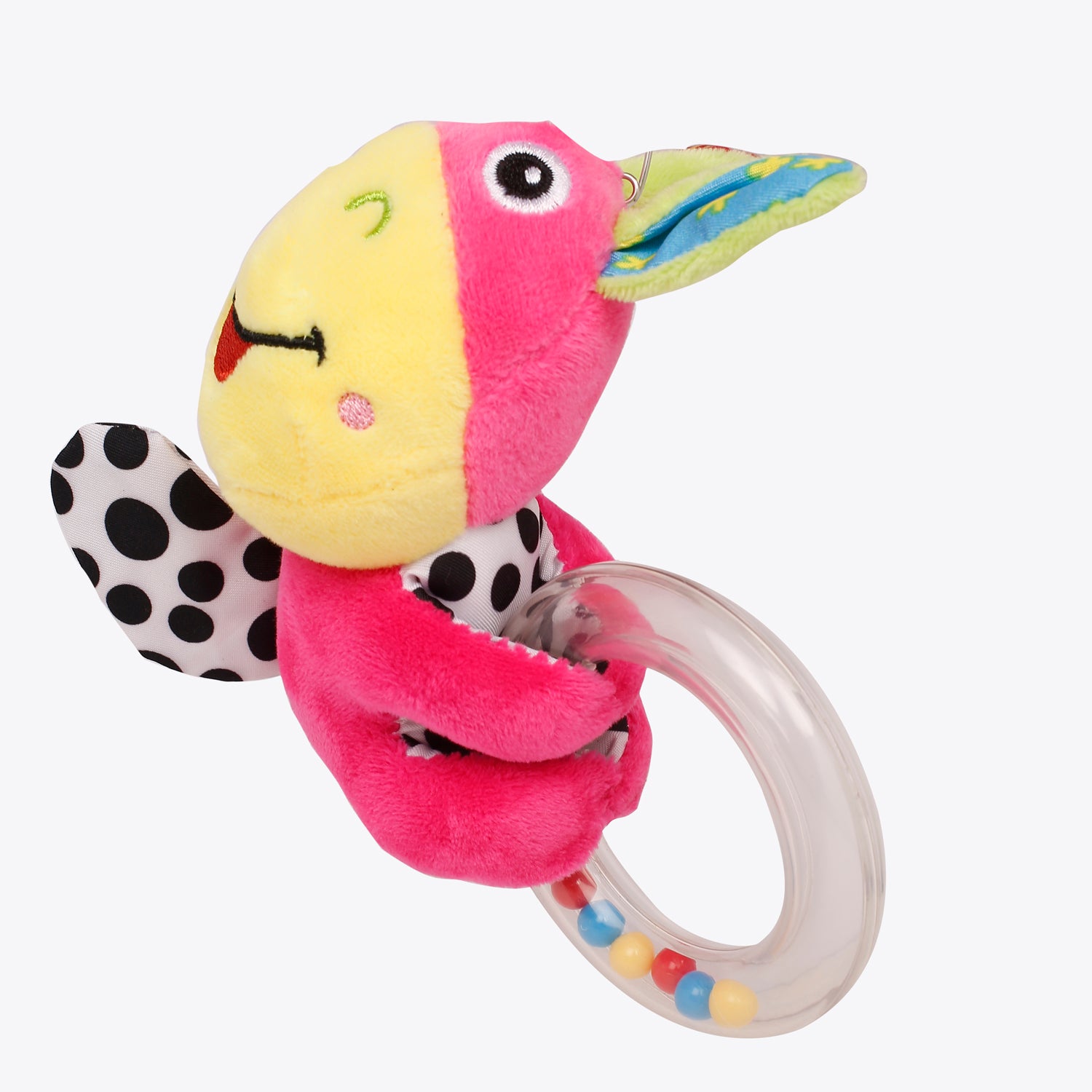 Cuddle Animal Pink Rattle - Baby Moo